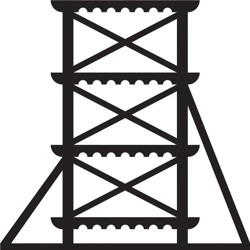 icon-03 A black and white illustration of a power tower.